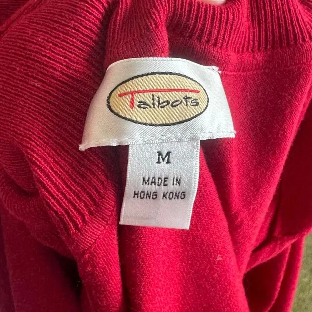 Talbots Women's Red and Pink Jumper
